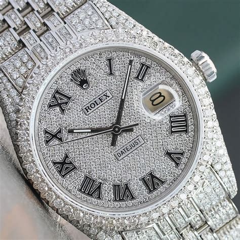 rolex datejust iced out replica|rolex datejust iced out price.